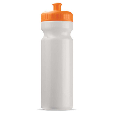 Trinkflasche, 750 ml, weiß/orange