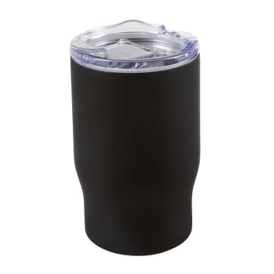 Edelstahl-Isolierbecher Stream, 350 ml, schwarz-Matt