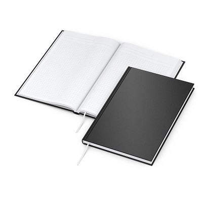 Geiger-Notes Notizbuch, DIN A5, kariert, schwarz-matt