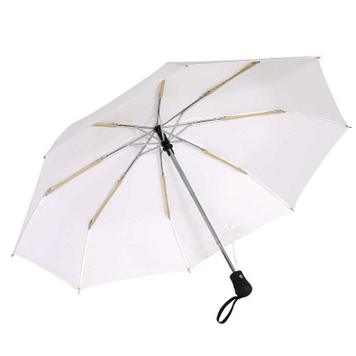 Automatik Windproof Taschenschirm BORA, weiß