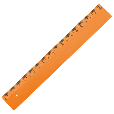 Kunstoff-Lineal, 20cm, orange