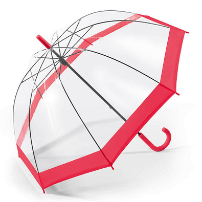 Stockschirm Dome Shape, Rote Bordüre