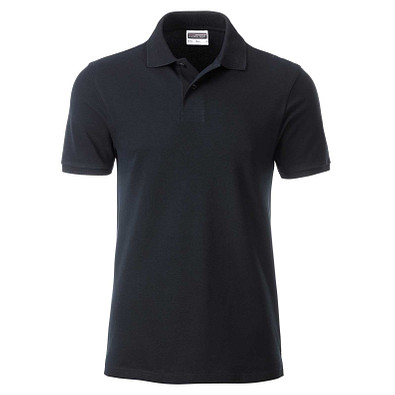 JAMES & NICHOLSON Herren Poloshirt Basic Bio BW, schwarz, XL