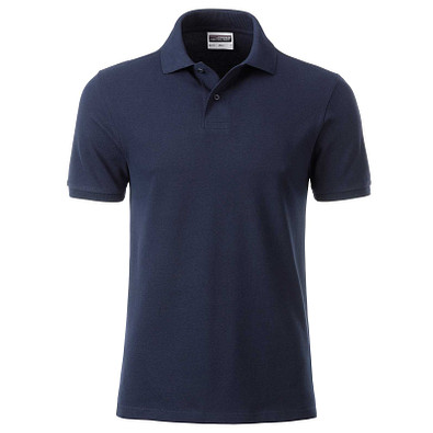 JAMES & NICHOLSON Herren Poloshirt Basic Bio BW, dunkelblau, L
