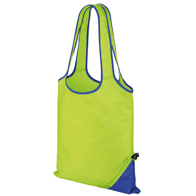 Faltbare Einkaufstasche Shopper Compact, apfelgrün/royalblau