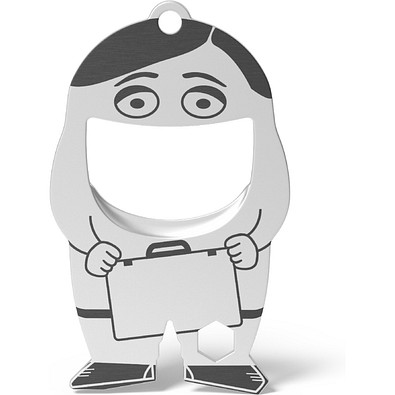 FLASCHENÖFFNER fred business, silber