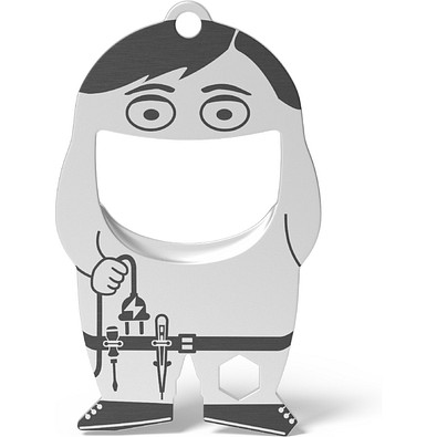 FLASCHENÖFFNER fred electrician, silber