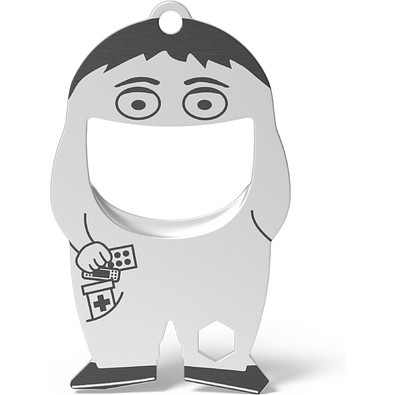 FLASCHENÖFFNER fred pharma, silber