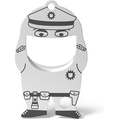 FLASCHENÖFFNER fred police, silber