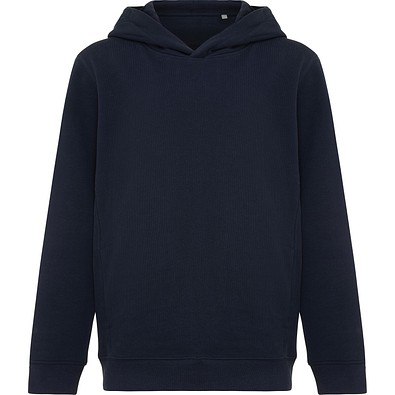 Iqoniq Yengo KidsHoodie mit Seitentaschen aus rec. Baumwolle, navy blau, 34