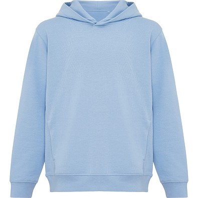 Iqoniq Yengo KidsHoodie mit Seitentaschen aus rec. Baumwolle, sky blue, 34