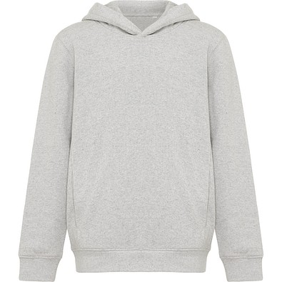 Iqoniq Yengo KidsHoodie mit Seitentaschen aus rec. Baumwolle, light heather grey, 34