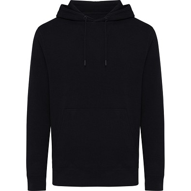 Iqoniq Rila Lightweight Hoodie aus recycelter Baumwolle, schwarz, XXS