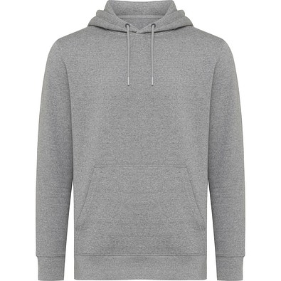 Iqoniq Rila Lightweight Hoodie aus recycelter Baumwolle, light heather anthracite, XXS
