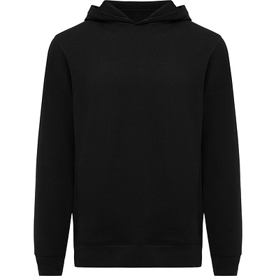 Iqoniq Yengo Hoodie mit Seitentaschen aus rec. Baumwolle, schwarz, S