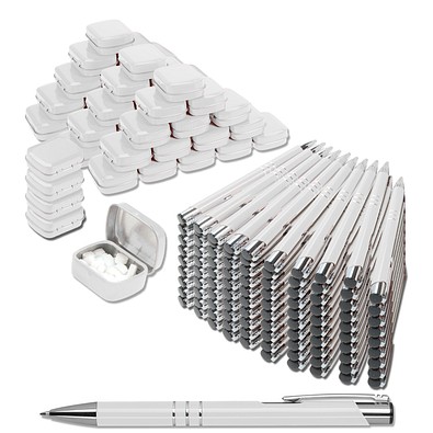 Werbe-Sparset Give-away, 150-tlg., inkl. Druck, weiß