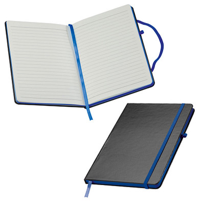 Notizbuch BlackLine, DIN A5, schwarz/blau