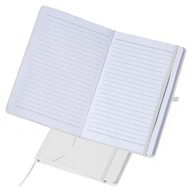 A5 Notizbuch mit linierten Seiten, weiß