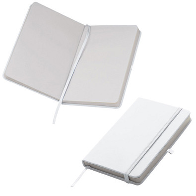 Notizbuch Happy, DIN A6, blanko, weiß