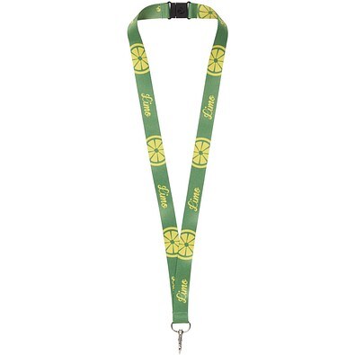 Addie Sublimation Lanyard mit Sicherheitsverschluss, schwarz, 25mm