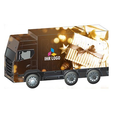Adventskalender LKW, share Schokotäfelchen, Gold-Paket