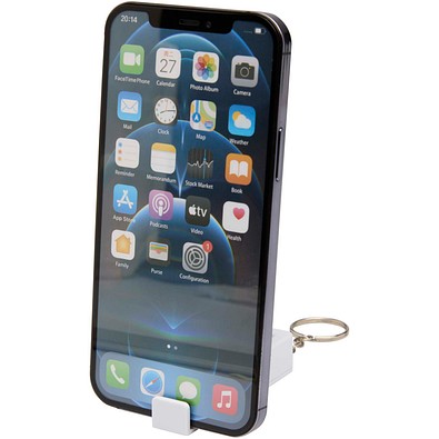 Aggia Telefonladestation aus recyceltem Kunststoff mit Fidget-Toy, weiss