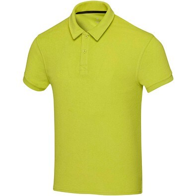 Akoya Poloshirt aus GRS-recyceltem Frottee Unisex, limone, L