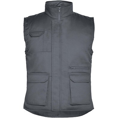 Almanzor Vielseitige Thermo Arbeitsweste mit hohem Kragen, blei, 2XL