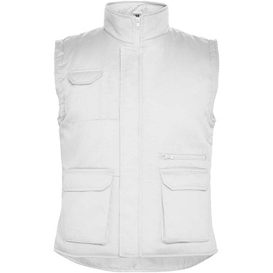 Almanzor Vielseitige Thermo Arbeitsweste mit hohem Kragen, weiss, 2XL
