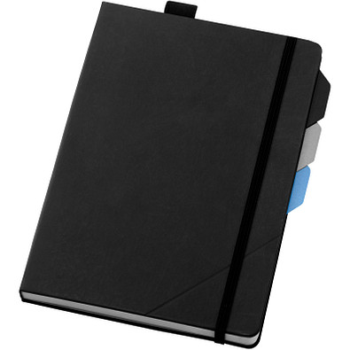Alpha Notizbuch mit Seitentrennern, DIN A5, liniert, schwarz Alpha Notizbuch mit Seitentrennern, DIN A5, liniert, schwarz