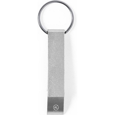 Alu-Schlüsselanhänger mit Flaschenöffner Mixe, Silber