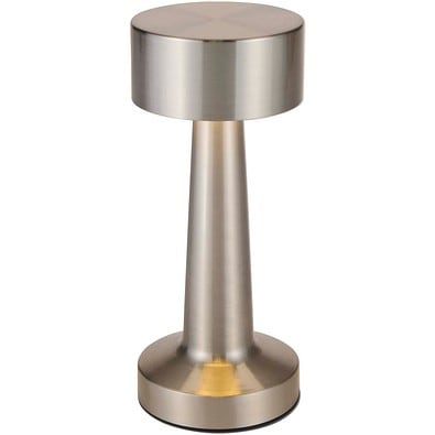 Aludra Wiederaufladbare dimmbare Tischlampe mit 3 Lichtmodi, silber