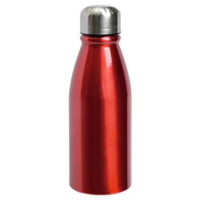 Aluminium Trinkflasche Fancy, 500 ml, rot/silber