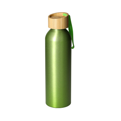Aluminiumflasche Bamboo 0,6 l, lime/natur