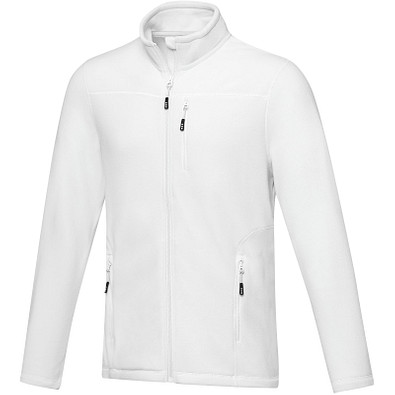 Amber GRS recycelte Fleecejacke für Herren, weiß, XS