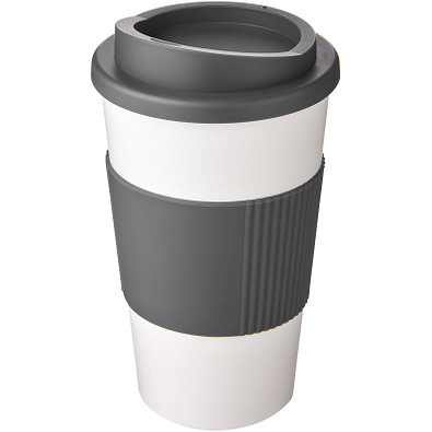 Americano Isolierbecher mit Schutzring, 350 ml, weiss,grau