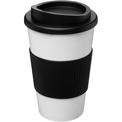 Americano Isolierbecher mit Schutzring, 350 ml, weiss,schwarz