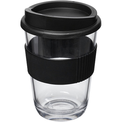 Americano Cortado Kaffeebecher mit Schutzring, 300 ml, schwarz