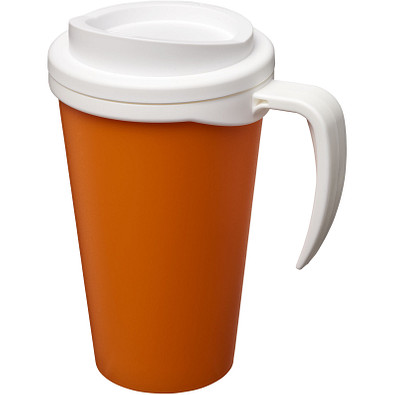 Americano Grande Isolierbecher, 350 ml, orange,weiss