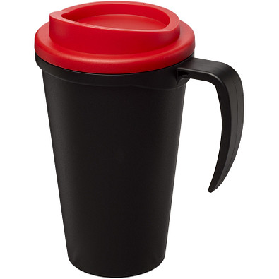 Americano Grande Isolierbecher, 350 ml, schwarz,rot