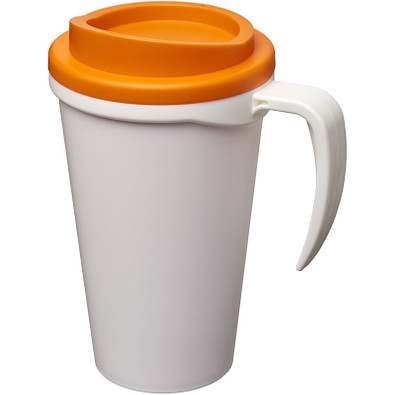Americano Grande Isolierbecher, 350 ml, weiss,orange