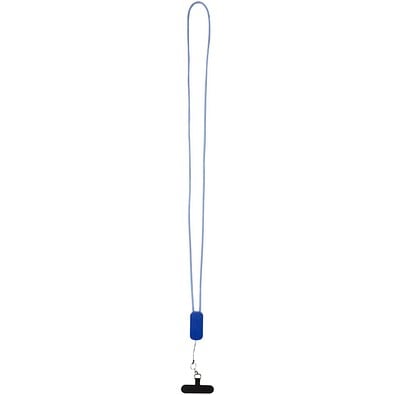 Anser Smartphone Lanyard aus recyceltem Kunststoff mit 27 W 5-in-1 integriertem Kabel, royalblau