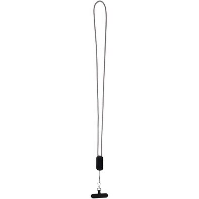 Anser Smartphone Lanyard aus recyceltem Kunststoff mit 27 W 5-in-1 integriertem Kabel, schwarz