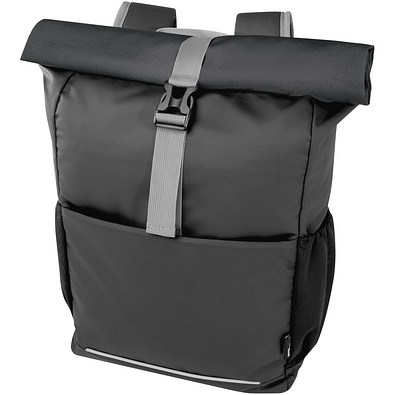 Aqua 15 wasserabweisende Fahrradtasche aus GRS Recyclingmaterial 20 L, schwarz