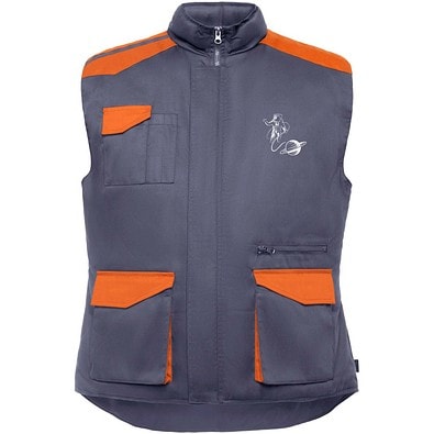 Armada Arbeitsweste mit mehreren Taschen, blei-orange, 3XL
