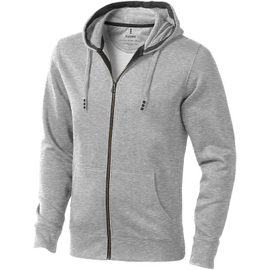 ELEVATE Herren Kapuzensweatjacke Arora, grau meliert, L