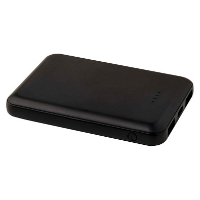 Asama 5000 mAh Typ-C Powerbank aus recyceltem Kunststoff, schwarz