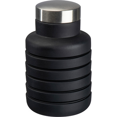 Ausziehbare Silikonflasche, schwarz