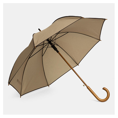 Automatik-Holzstockschirm WALTZ,beige, braun