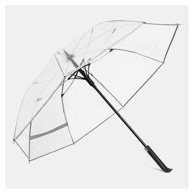 Automatischer Windproof-Stockschirm VIP,, transparent, weiß